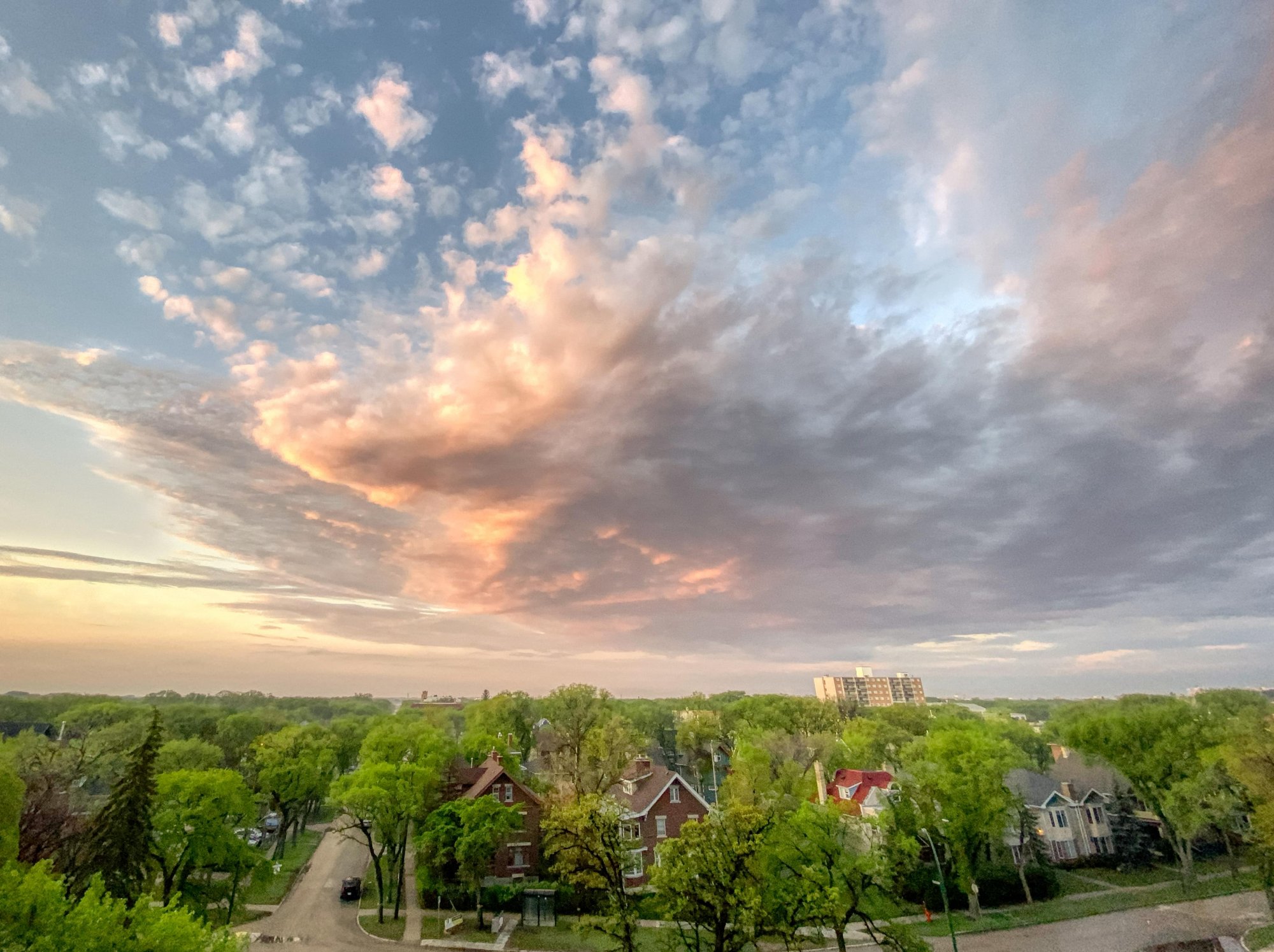 Dramatic spring sky over Winnipeg.