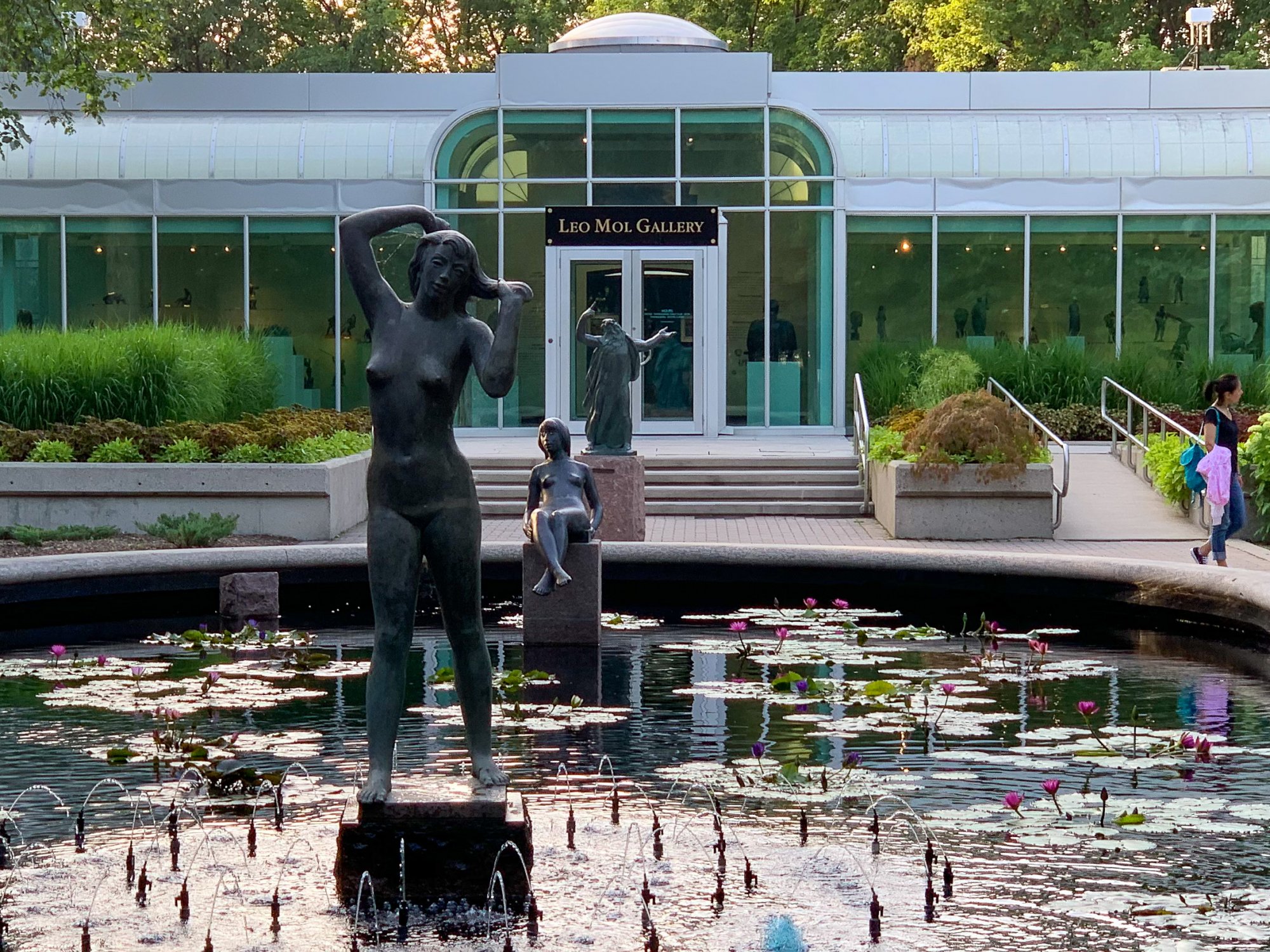 The water lily pond in the Leo Mol sculpture garden.